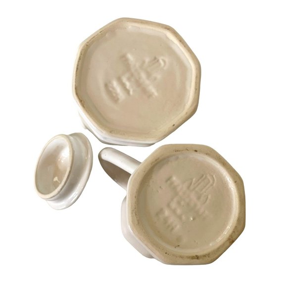 Pfaltzgraff Cream and Sugar Set Vintage Dining Heritage Ironstone White 5" - Picture 3 of 7